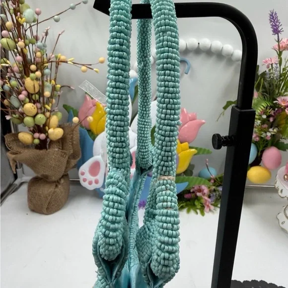 NWT Handmade Beaded Ocean Beach Vacation Tote - Picture 5 of 7